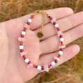Bohemian Mixed Color Natural Stone Beaded Bracelet Crystal Chips Bracelet Anti Fading Stainless Steel Beaded Bracelet 1