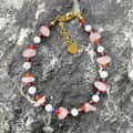 Bohemian Mixed Color Natural Stone Beaded Bracelet Crystal Chips Bracelet Anti Fading Stainless Steel Beaded Bracelet 4