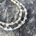 Bohemian Mother Pearl Heart Beaded Necklace, Pink Crystal Waterproof Stainless Steel 3