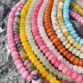 Bohemian Multicolor Natural Stone Beaded Necklace, Waterproof Stainless Steel OT Toggle Clasp Abacus Bead 2