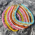 Bohemian Multicolor Natural Stone Beaded Necklace, Waterproof Stainless Steel OT Toggle Clasp Abacus Bead 3
