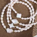 INS Style Natural Baroque Pearl Bracelet Creative Design Elastic Moon Star Pearl Bracelet Party Gift 6