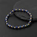 Faceted Natural Stone Square Beads Bracelet Waterproof Stainless Steel Bead Elastic Rope Bracelet Party Gift 6