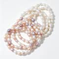INS Style Natural Freshwater Pearl Bracelet Handmade Elastic Bangle Jewelry Gift Party Daily Wear 1