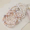 INS Style Natural Freshwater Pearl Bracelet Handmade Elastic Bangle Jewelry Gift Party Daily Wear 4