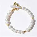 Vintage Style Natural Pearl Handmade Bracelet Baroque Freshwater Pearl OT Clasp Bangle Jewelry Gift 1