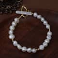 Vintage Style Natural Pearl Handmade Bracelet Baroque Freshwater Pearl OT Clasp Bangle Jewelry Gift 2