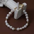 Vintage Style Natural Pearl Handmade Bracelet Baroque Freshwater Pearl OT Clasp Bangle Jewelry Gift 4