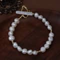 Vintage Style Natural Pearl Handmade Bracelet Baroque Freshwater Pearl OT Clasp Bangle Jewelry Gift 5