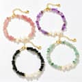 INS Style Natural Freshwater Pearl Natural Stone Bracelet Crystal Beaded Handmade Bracelet Party Daily Wear 1