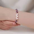 INS Style Natural Freshwater Pearl Natural Stone Bracelet Crystal Beaded Handmade Bracelet Party Daily Wear 3