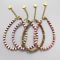 Bohemian Colored Natural Stone Beaded Bracelet Stackable Waterproof Stainless Steel 18K 1