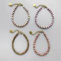 Bohemian Colored Natural Stone Beaded Bracelet Stackable Waterproof Stainless Steel 18K 2