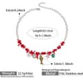 Red--Silver Necklace