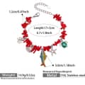 Red--Silver Bracele