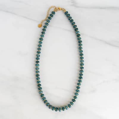 Abacus Bead Natural Stone Light Luxury Stackable Freshwater Pearl Pendant Clavicle Chain detail 3