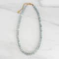 Abacus Bead Natural Stone Light Luxury Stackable Freshwater Pearl Pendant Clavicle Chain 4