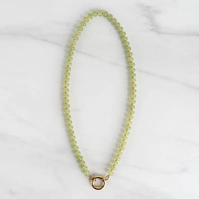 Abacus Bead Natural Stone Light Luxury Stackable Freshwater Pearl Pendant Clavicle Chain detail 5