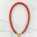 Abacus Bead Natural Stone Light Luxury Stackable Freshwater Pearl Pendant Clavicle Chain 6