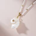 Summer Boho Natural White Shell Bead Necklace With Spiral Conch Shell Pendant Adjustable Beach Vacation 4