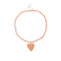 French Vacation Color Natural Stone Beaded Necklace, Waterproof Stainless Steel Pendant Ocean Vacation 6