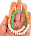 Abacus Beads Natural Stone Beaded Choker Necklace, Waterproof Stainless Steel Stackable Clavicle Chain 3