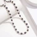 925 Sterling Silver Mixed Color 8-9mm Natural Baroque Freshwater Pearl Beaded Necklace 4