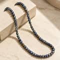 925 Sterling Silver Dark Irregular Natural Freshwater Pearl 4-5mm Beaded Choker 3