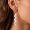 925 Sterling Silver Long Dangle Natural Freshwater Pearl Drop Hook Earrings 6-7mm 4