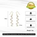 925 Sterling Silver Long Dangle Natural Freshwater Pearl Drop Hook Earrings 6-7mm 5