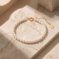 925 Sterling Silver 3.5-4mm Natural Freshwater Pearl Beaded Adjustable Bracelet 3
