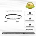 Adjustable Black Braided Rope Natural Freshwater Pearl Bracelet, Minimalist Casual Daily Wear 6