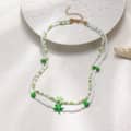 Summer Beach Waterproof 2 Layers Shiny Seed Bead Choker Fashion Ocean Starfish Heart Star Pendant Necklace 3