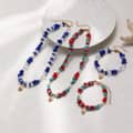 Fashion New Natural Irregular Blue Red Agate Pearl Beaded Choker Boho Handmade Gold Ocean Cowrie Seashell Charm Necklace 6