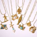 Fashion No Rust 18K Gold Stainless Steel Ocean Animal Choker Dainty Waterproof Crab Surfboard Fishbone Dolphin Pendant Necklace 3