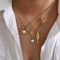 Fashion No Rust 18K Gold Stainless Steel Ocean Animal Choker Dainty Waterproof Crab Surfboard Fishbone Dolphin Pendant Necklace 5