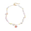 Cute Seed Bead Acrylic Seashell Chips Choker Kawaii No Rust Stainless Steel Tropical Vacation Dainty Beaded Shell Necklace 3