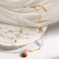 Cute Seed Bead Acrylic Seashell Chips Choker Kawaii No Rust Stainless Steel Tropical Vacation Dainty Beaded Shell Necklace 5