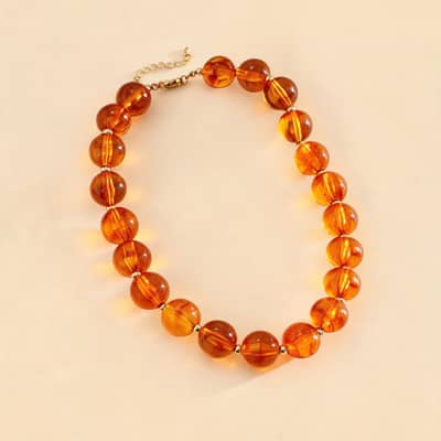 Bohemian Multicolor Acrylic Beaded Necklace, Stainless Steel Chain Chunky Statement detail 5