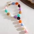 Bohemian Irregular Acrylic Bead Y Drop Necklace, Stainless Steel Colorful Chunky Statement 5