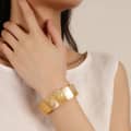Rectangle Natural Shell Elastic Bracelet Multicolor Mother of Pearl Shell Bangle Daily Wear 5