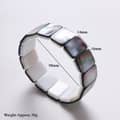 Rectangle Natural Shell Elastic Bracelet Multicolor Mother of Pearl Shell Bangle Daily Wear 6