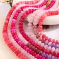 Bohemian Natural Stone Beaded Choker Necklace, Gold Toggle Clasp Summer Beach Vacation 2