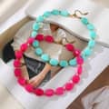 Non-Fading Acrylic Stainless Steel Beaded Necklace, Gold Spacers Bohemian Style 3