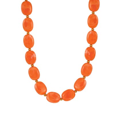 Non-Fading Acrylic Stainless Steel Beaded Necklace, Gold Spacers Bohemian Style detail 4