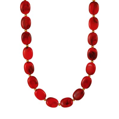 Non-Fading Acrylic Stainless Steel Beaded Necklace, Gold Spacers Bohemian Style detail 5