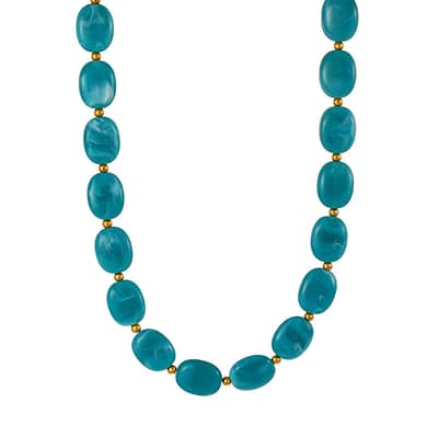 Non-Fading Acrylic Stainless Steel Beaded Necklace, Gold Spacers Bohemian Style detail 6