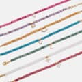 INS Style Natural Stone Beaded Bracelet Zircon Charm Waterproof Stainless Steel Bracelet Party Gift 1