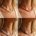 Natural Pearl Beaded Necklace, Real Pearl Non-Fading PVD Coated Waterproof 4