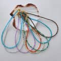 Natural Gemstone Faceted Beaded Necklace, Bohemian Summer Beach PVD Non-Fading 2